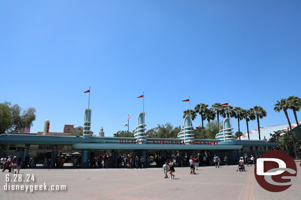 11:38am - Crossing over to Disney California Adventure