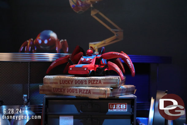 The left preshow Pizza Planet Truck at WEB Slingers