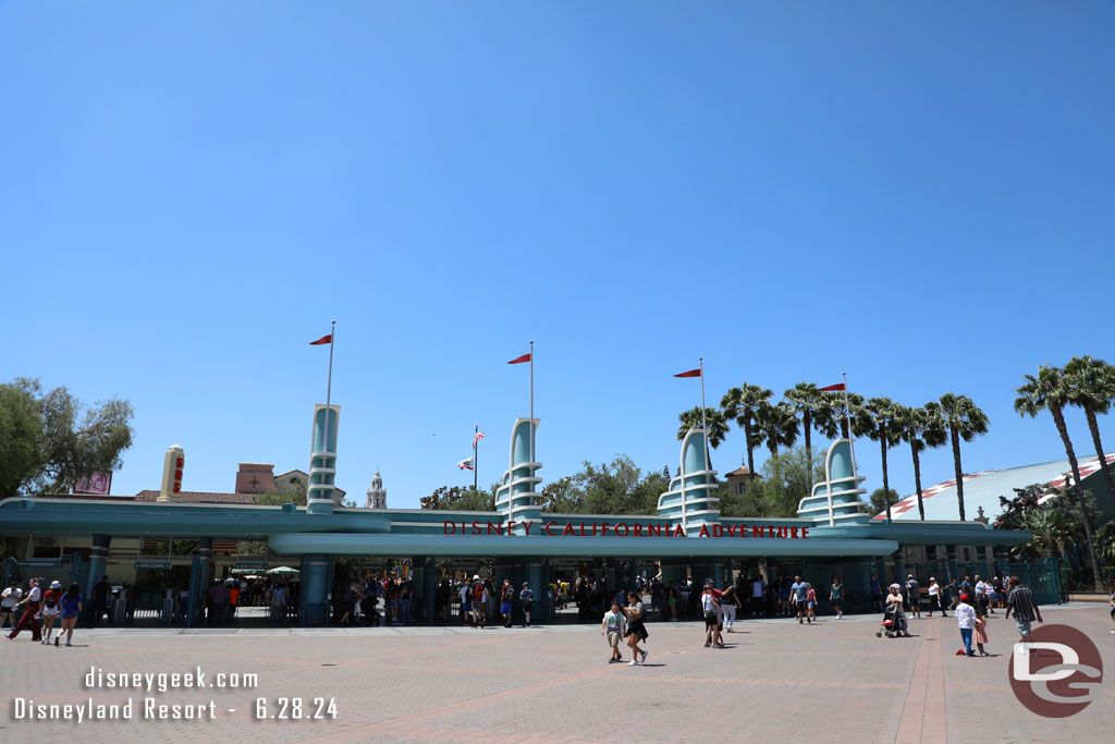 11:38am - Crossing over to Disney California Adventure