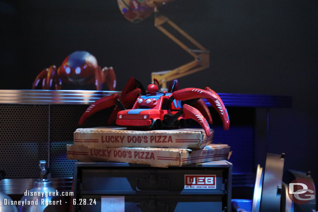 The left preshow Pizza Planet Truck at WEB Slingers