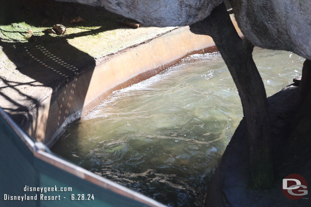 Water in the flume at Tiana