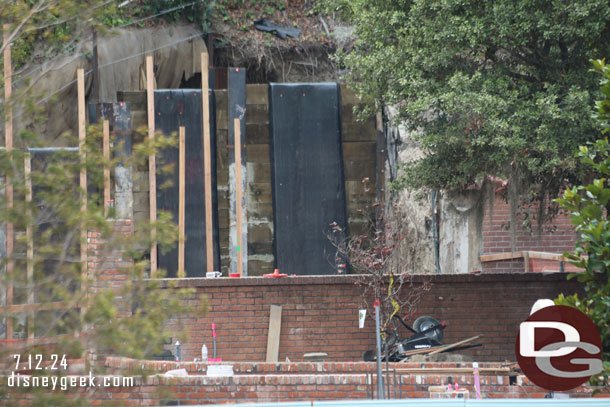 Back to the queue area where brickwork is underway.