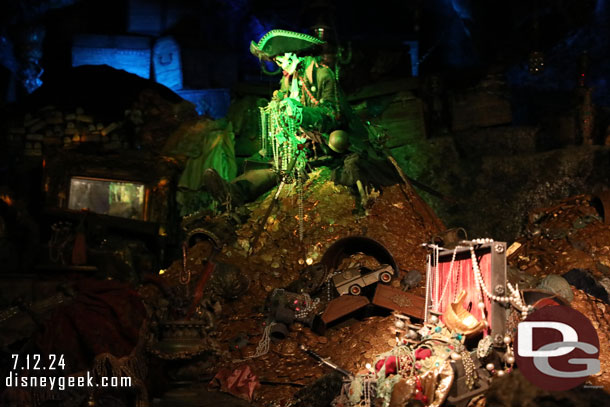 A better view of the Alien Pizza Planet Truck in the treasure room of Pirates of the Caribbean