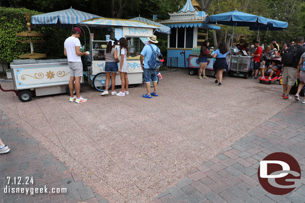 A better view of the pavement work around the vending area.