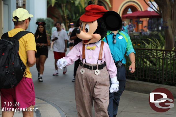 Mickey Mouse on Buena Vista Street