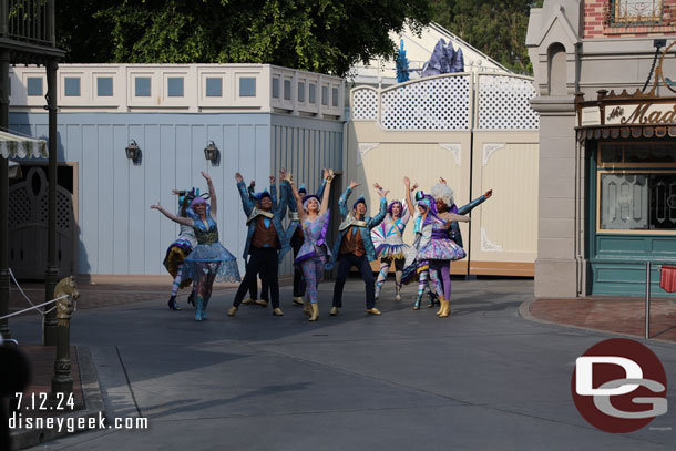 5:30pm - Magic Happens Parade stepping off in Town Square at Disneyland