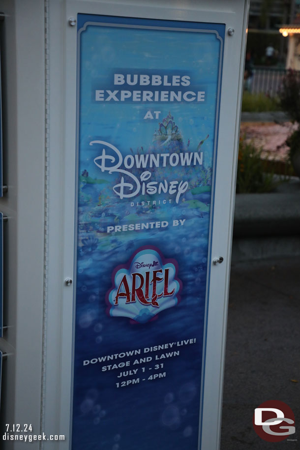 Downtown Disney is hosting a promotion for Disney's Ariel series during the day.  