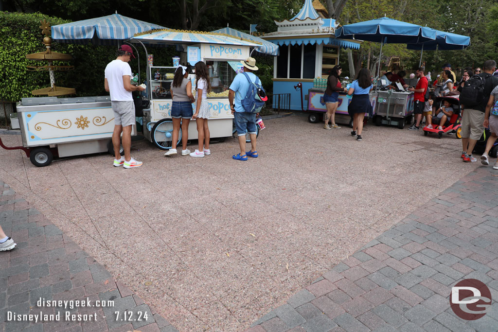 A better view of the pavement work around the vending area.