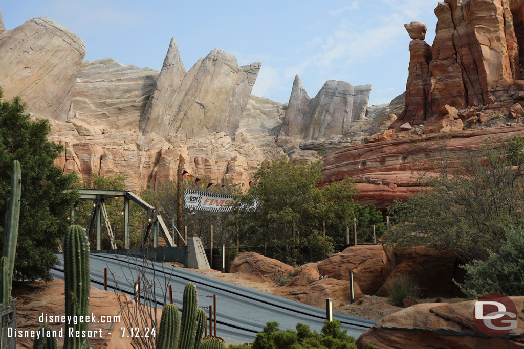 Radiator Springs Racers was down the entire time I was there eating and working.   I saw a couple maintenance cast members walk by on the track.