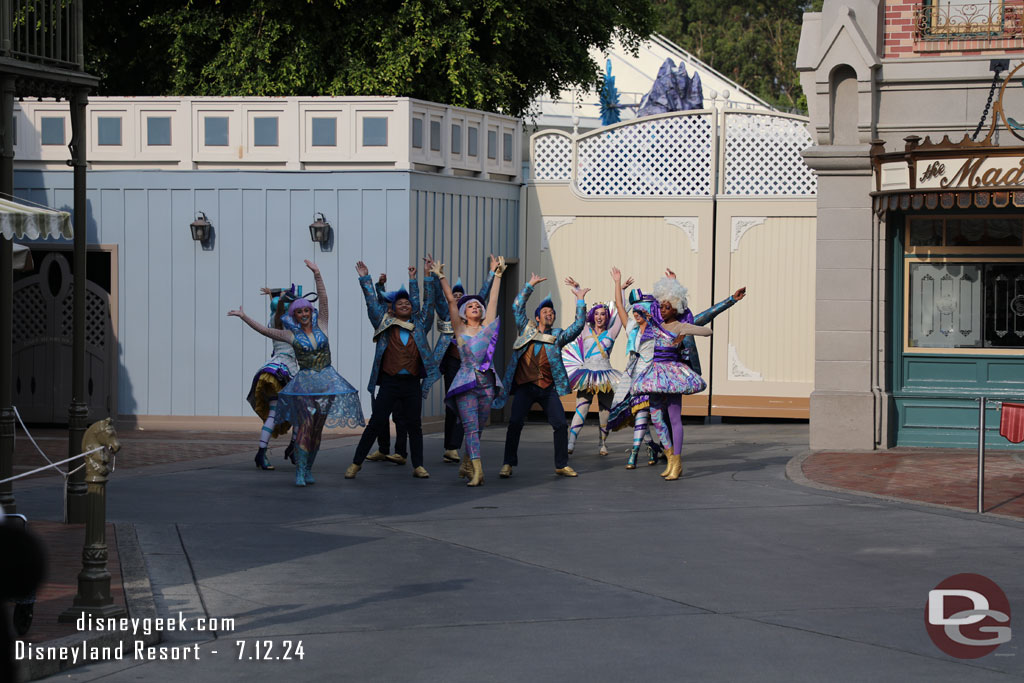 5:30pm - Magic Happens Parade stepping off in Town Square at Disneyland