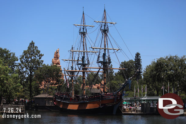 The Columbia preparing to set sail.