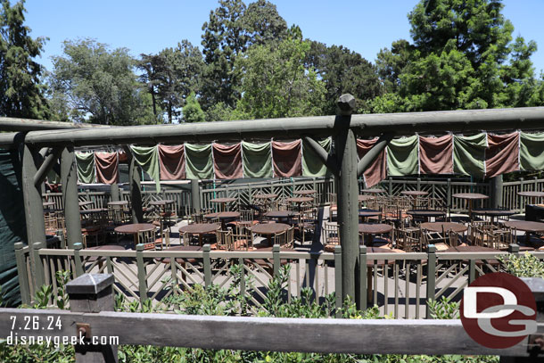 Nothing happening in the Hungry Bear dining area.