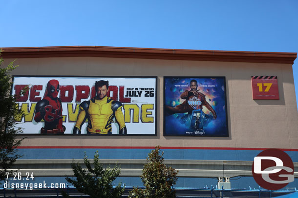 Stage 17 features a large billboard for Deadpool and Wolverine