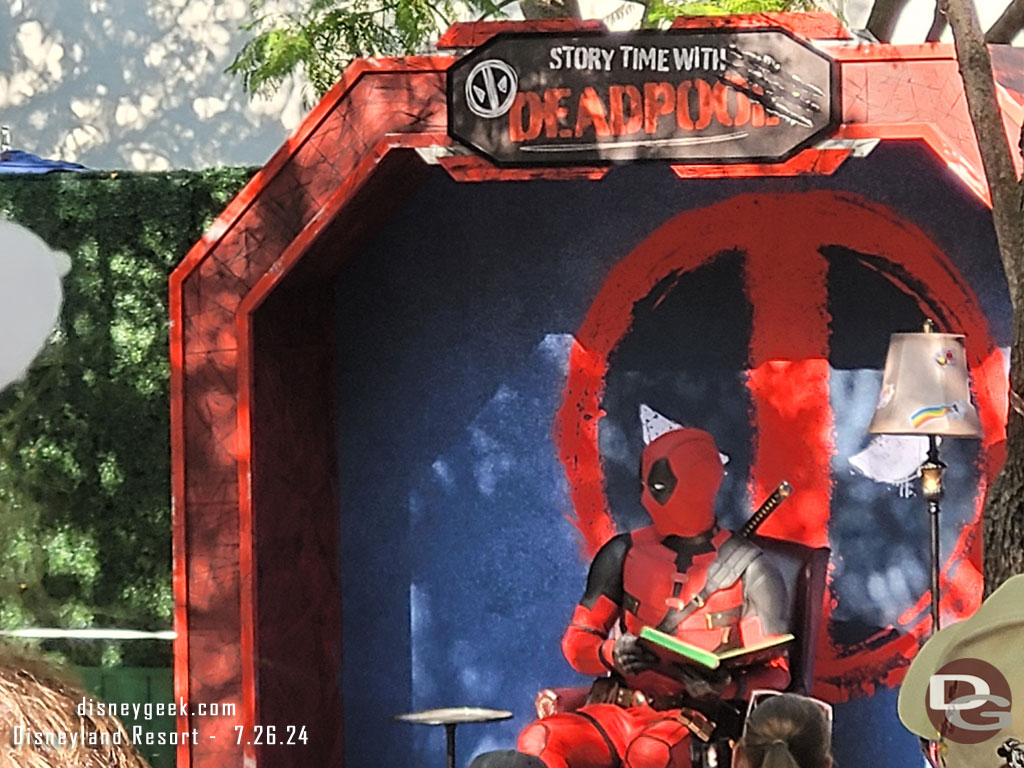 Stopped by the 5:15pm Story Time with Deadpool. 