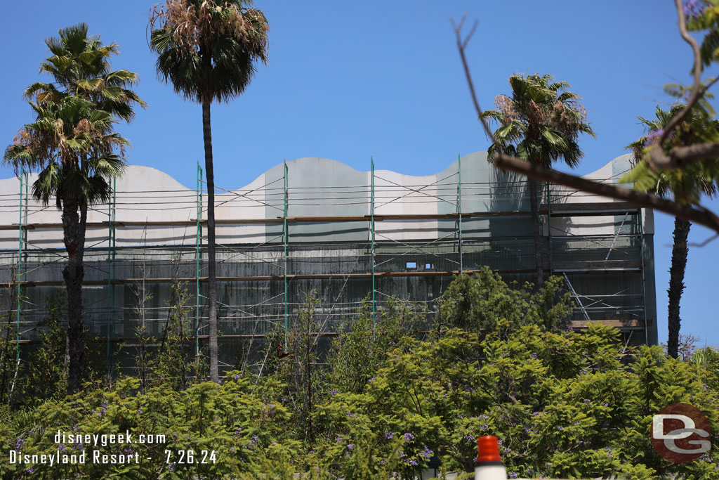 Renovation work on the Indiana Jones show building continues.