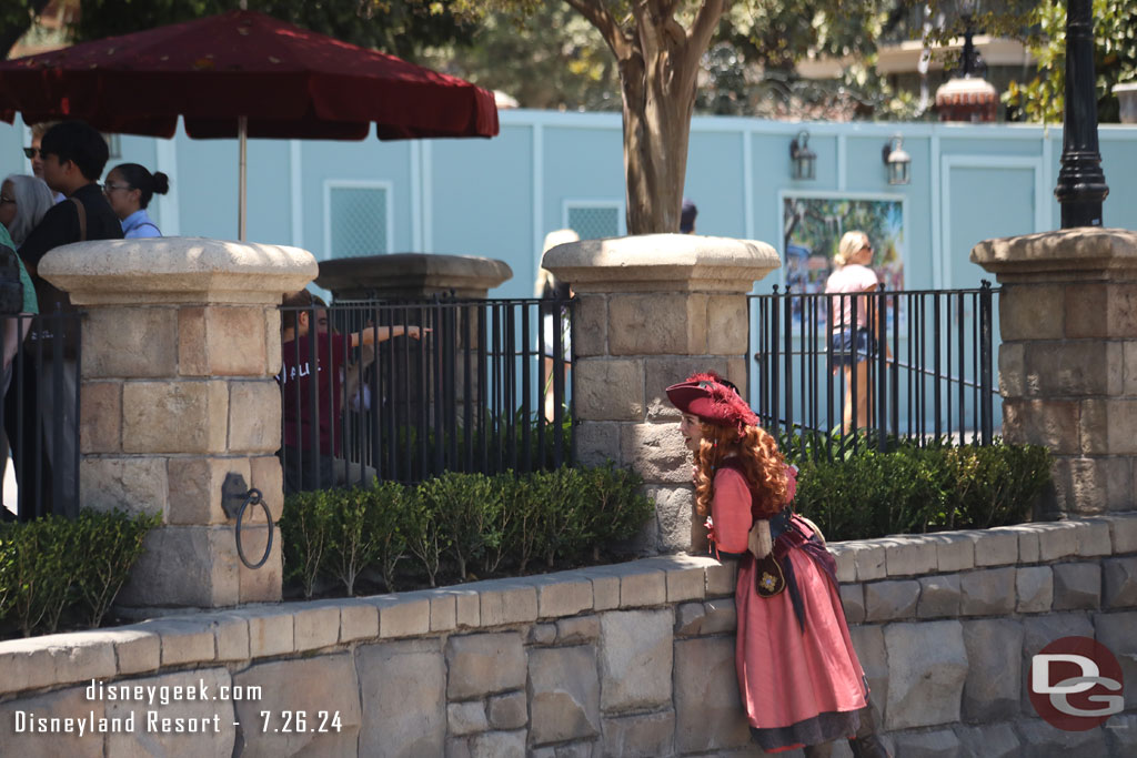 Redd was roaming around New Orleans Square. Here she is playing with some kids.