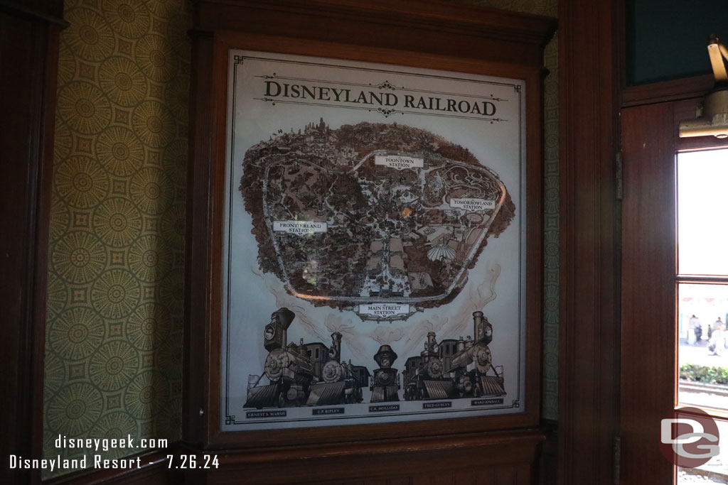 Only two trains showing in operation this afternoon on the Disneyland Railroad