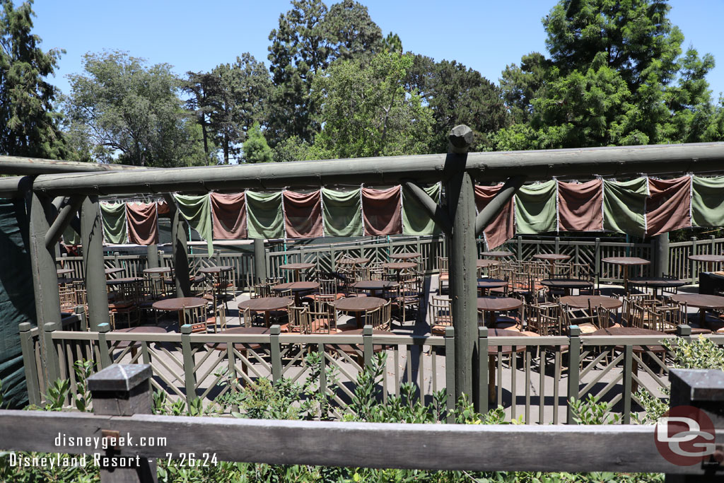 Nothing happening in the Hungry Bear dining area.