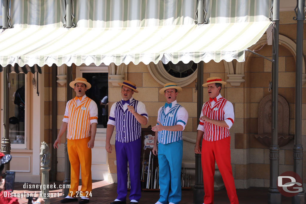 The Dapper Dans performing their 2:15pm set.