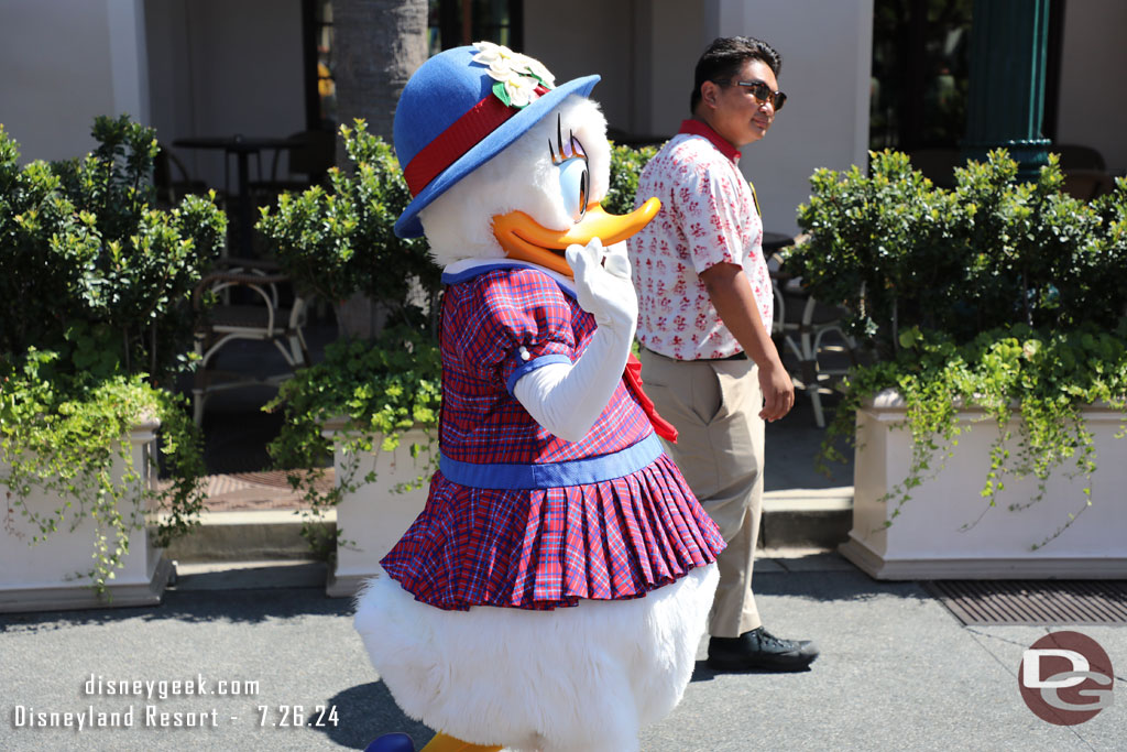 Daisy Duck out for a stroll near Carthay Circle