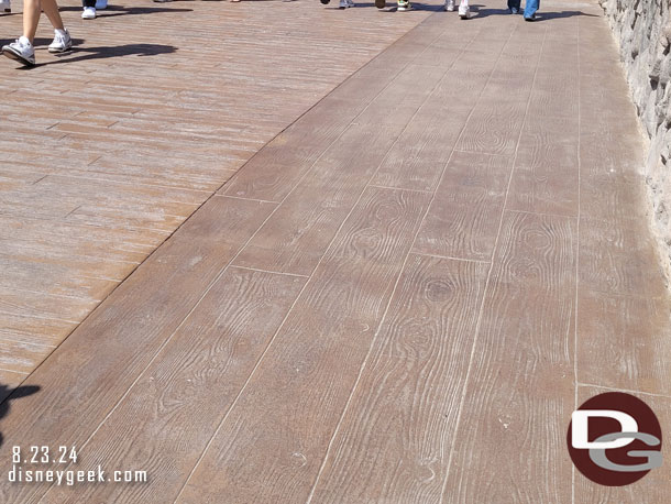 There is new pavement on the bridge and the walkway.