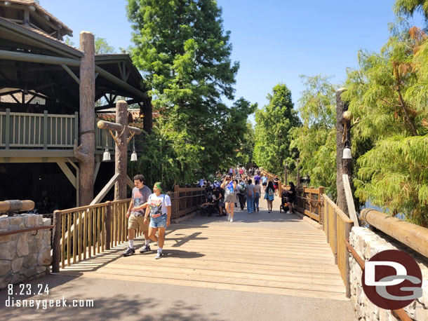 The fences have been repainted but other than that no visible changes on the walkway to Galaxy's Edge