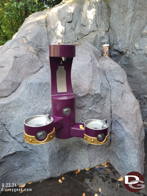 A new drinking fountain/water bottle filling spot near the Alice Restrooms