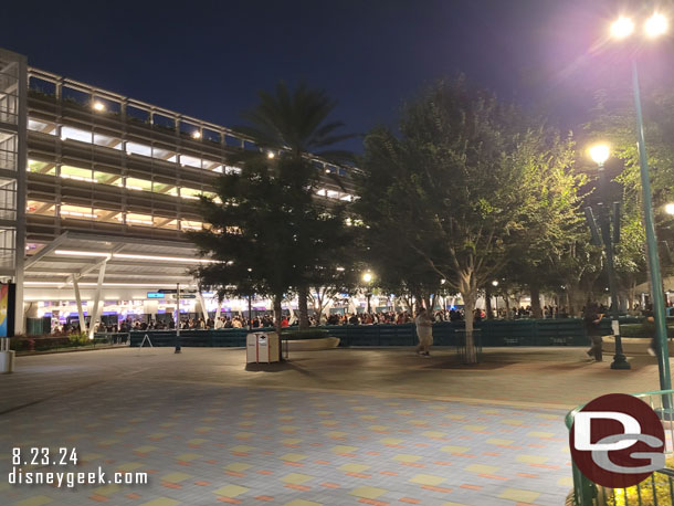 8:08pm - The security lines at the parking structure were just as long.