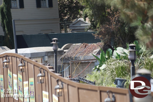 Not much visible progress on the new Haunted Mansion gift shop.