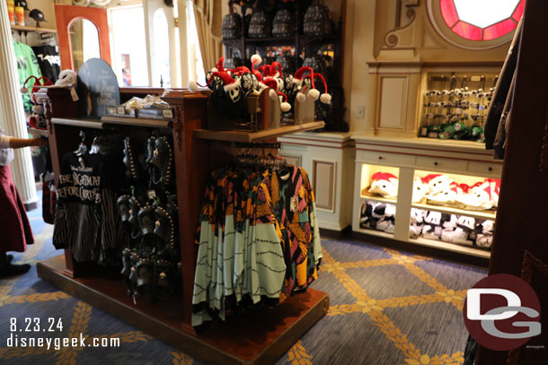 A look at some of the Halloween Merchandise in the Disney Showcase on Main Street USA