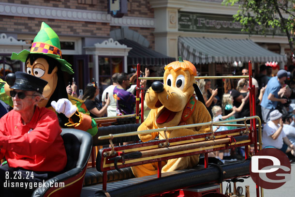 Pluto in the Fire Truck with Goofy