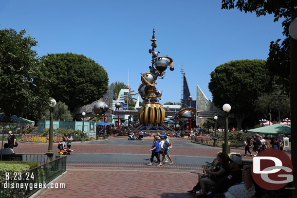 Park looks quiet toward Tomorrowland at the Moment