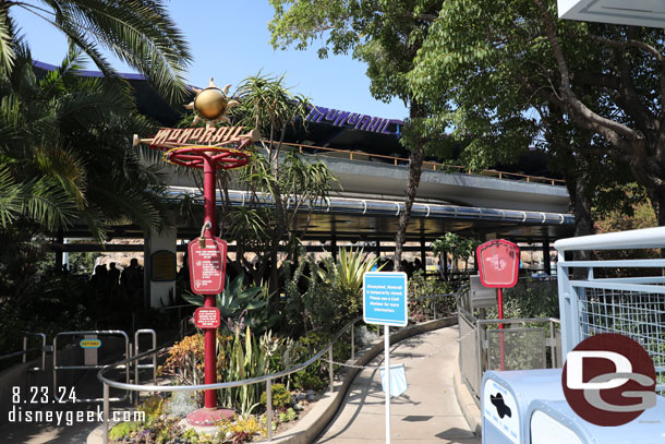 The Monorail (and the Train) were closed for renovation too.