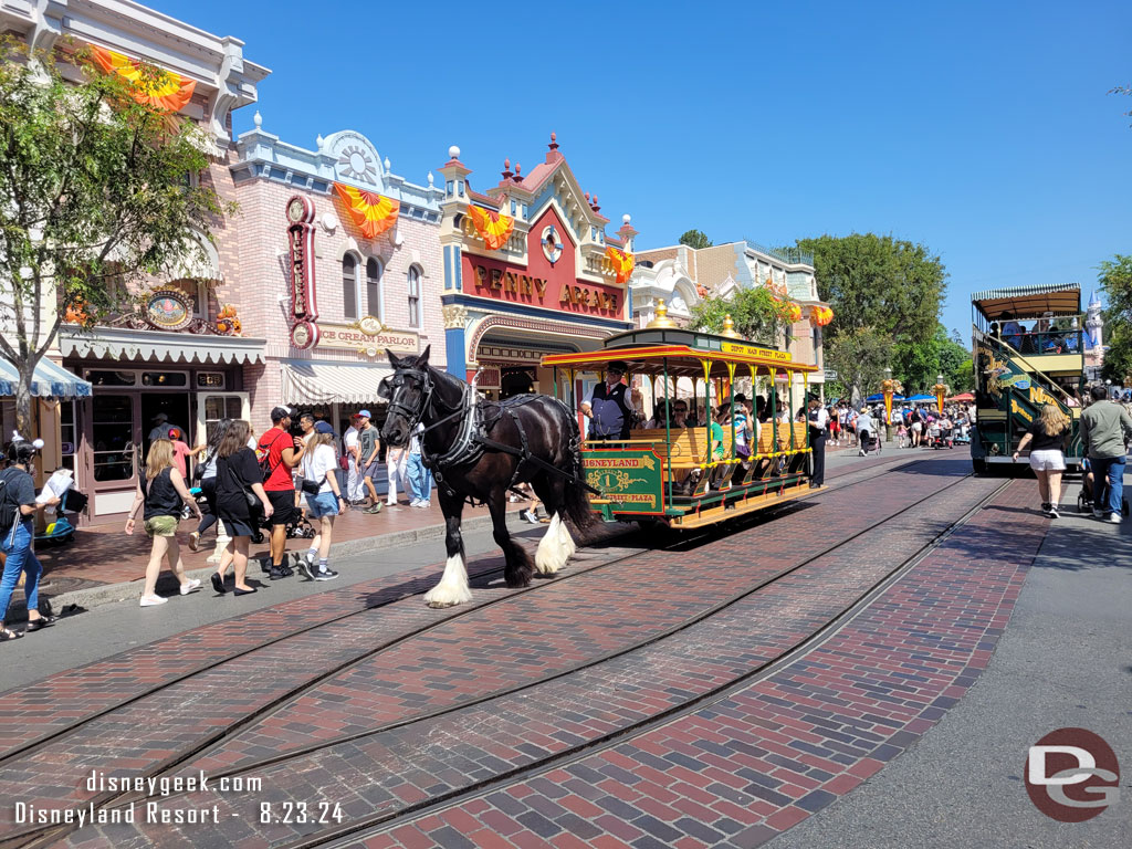 Main Street transportation was active this morning.