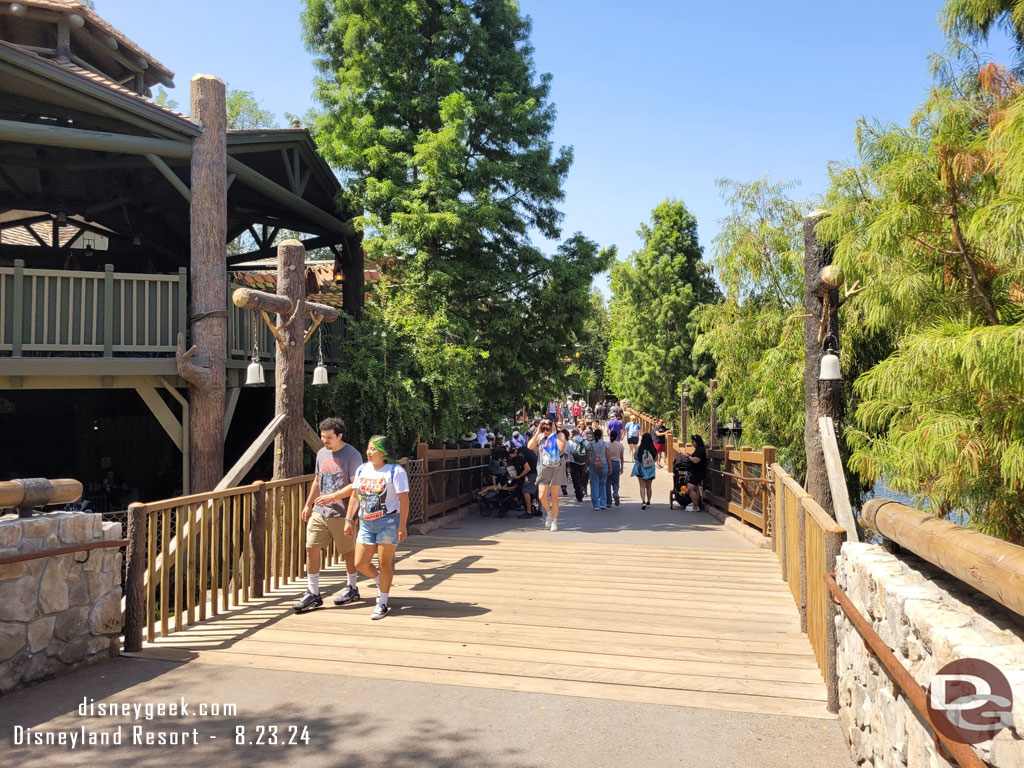 The fences have been repainted but other than that no visible changes on the walkway to Galaxy