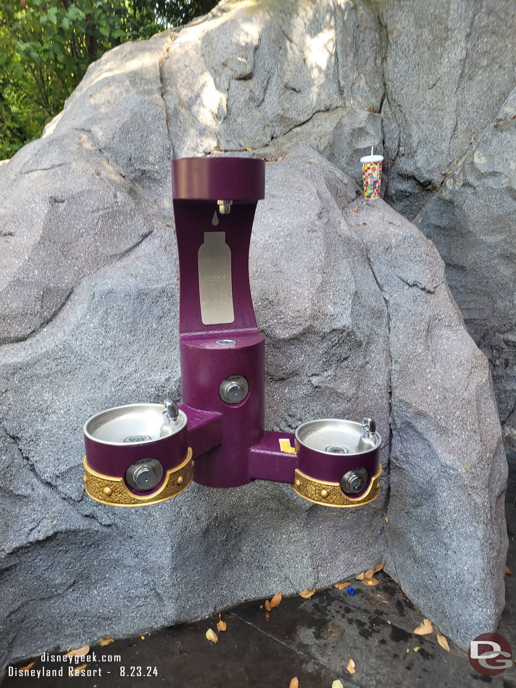 A new drinking fountain/water bottle filling spot near the Alice Restrooms