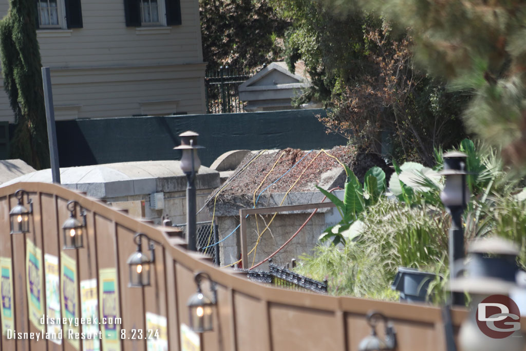 Not much visible progress on the new Haunted Mansion gift shop.