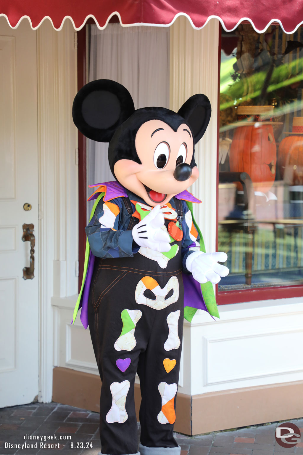 Mickey Mouse on Main Street USA in his new Halloween Costume