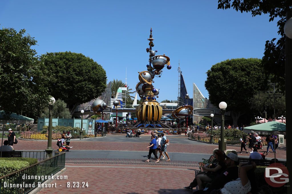 Park looks quiet toward Tomorrowland at the Moment