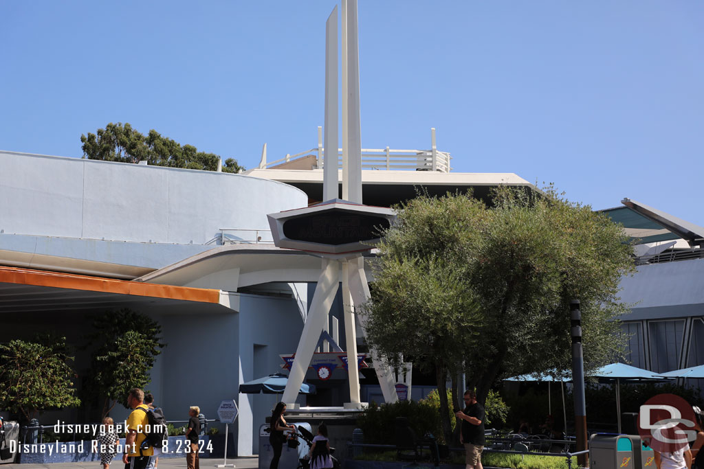 Space Mountain is still closed for renovation.