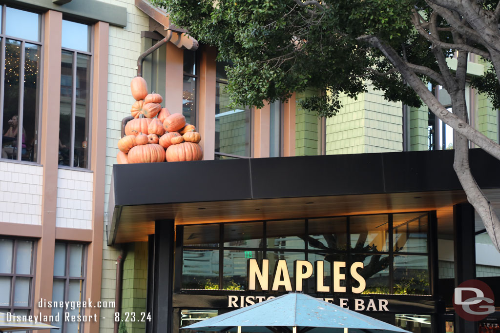 Downtown Disney Halloween decorations include pumpkins throughout