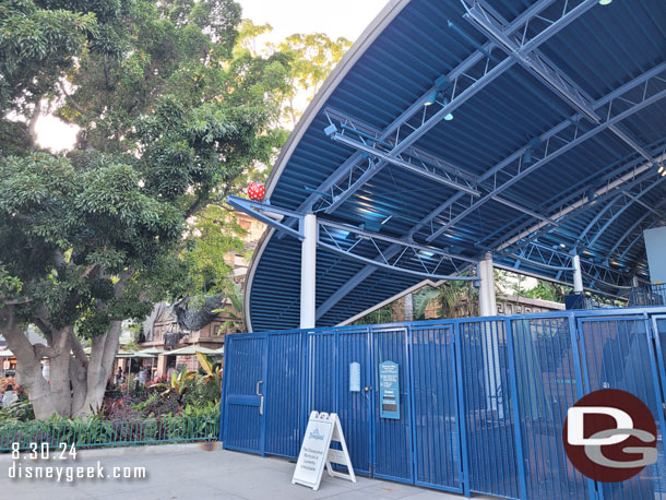 The Downtown Disney Monorail Station (The Monorail is closed for renovation, no signs of work at the station)