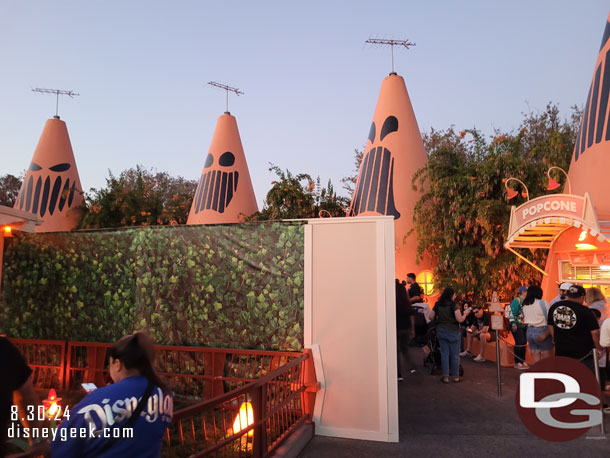 The Cozy Cone dining areas are still behind walls