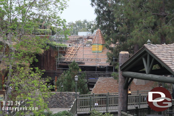 The queue building for Tiana's Bayou Adventure