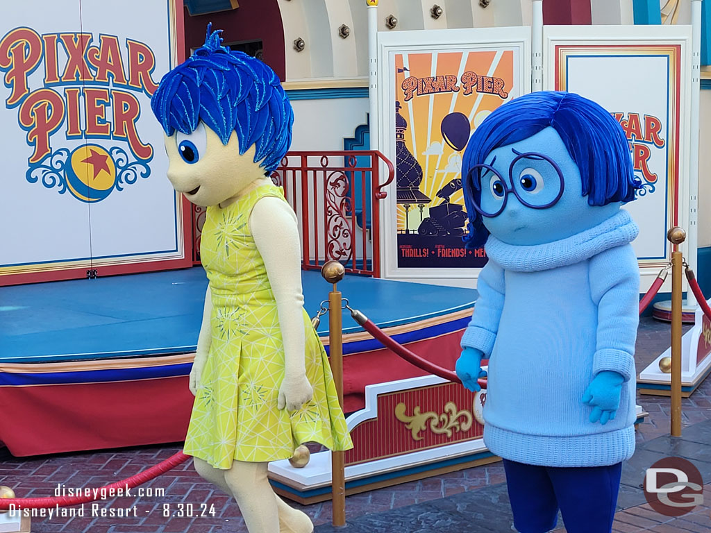 Joy and Sadness on Pixar Pier