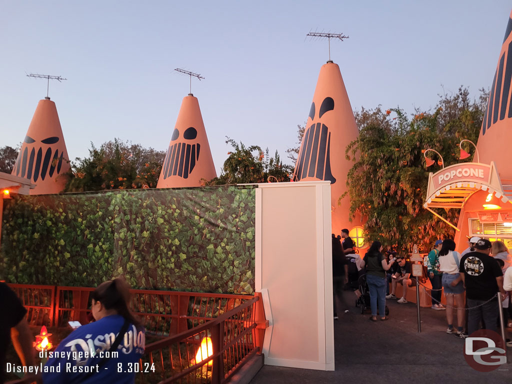 The Cozy Cone dining areas are still behind walls