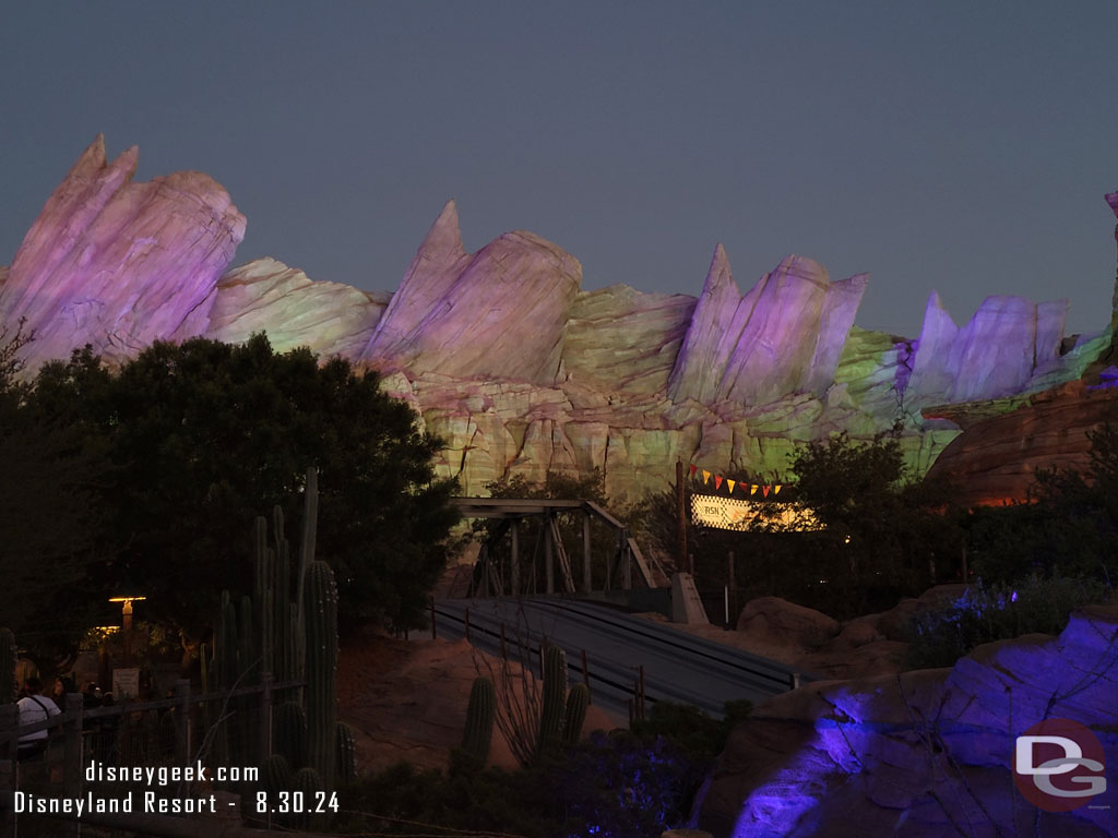 The Haul-O-Ween lighting in Ornament Valley