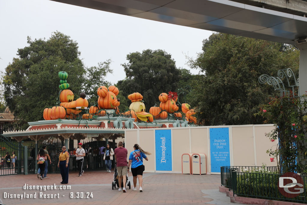 Renovation work continues near the entrance