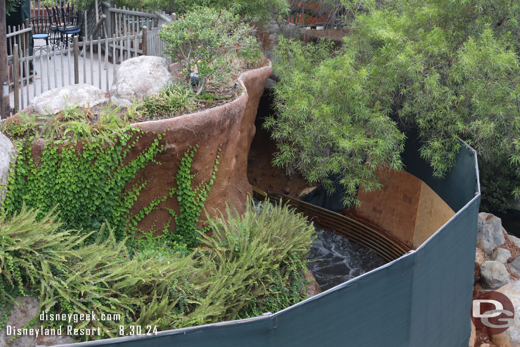 Water in the flume today at Tiana