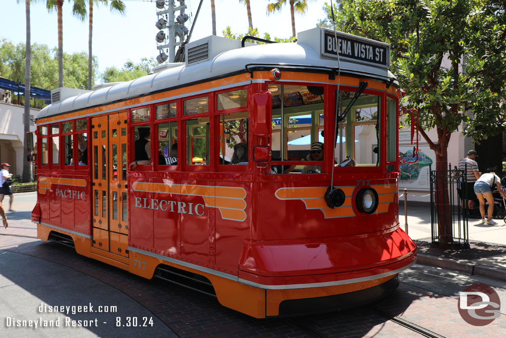 Enjoying the Red Car sights and sounds as the attraction